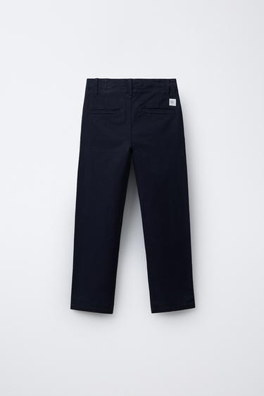 PANTALON CHINO BASIQUE - Bleu marine de Zara - Image 1