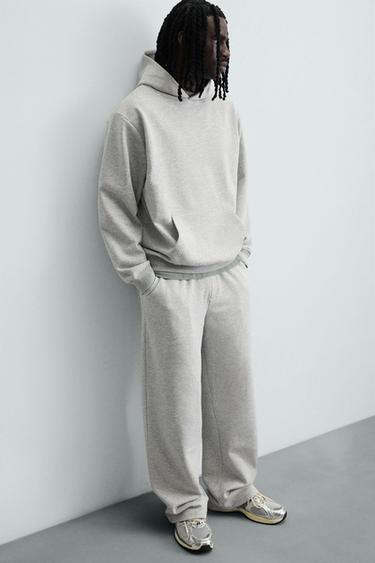 BASIC WIDE-LEG JOGGERS - Grey marl by Zara