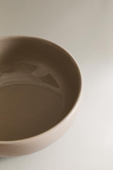 STONEWARE BOWL - Taupe grey by Zara - Image 2