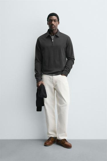 POLO ESTRUCTURA CREMALLERA - Gris antracita de Zara - Imagen 0