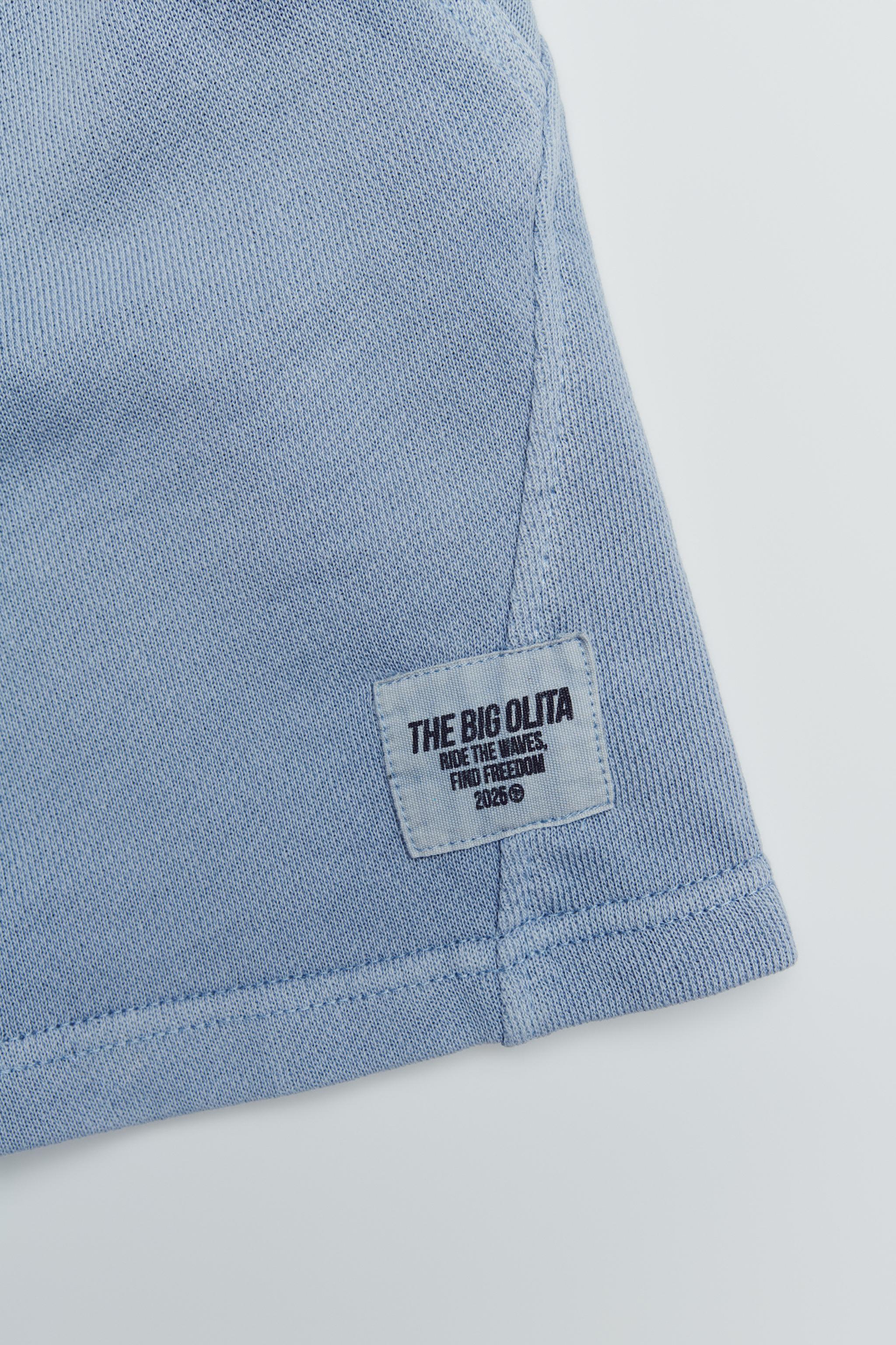 PLUSH LABEL SHORTS - Light blue | ZARA Canada