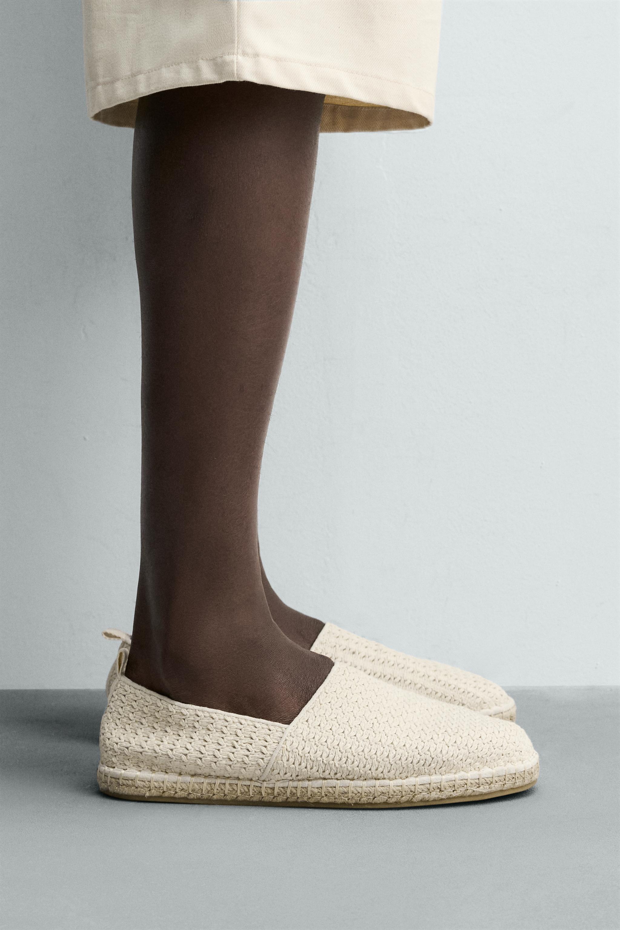 Обувь Zara KNIT FABRIC ESPADRILLES