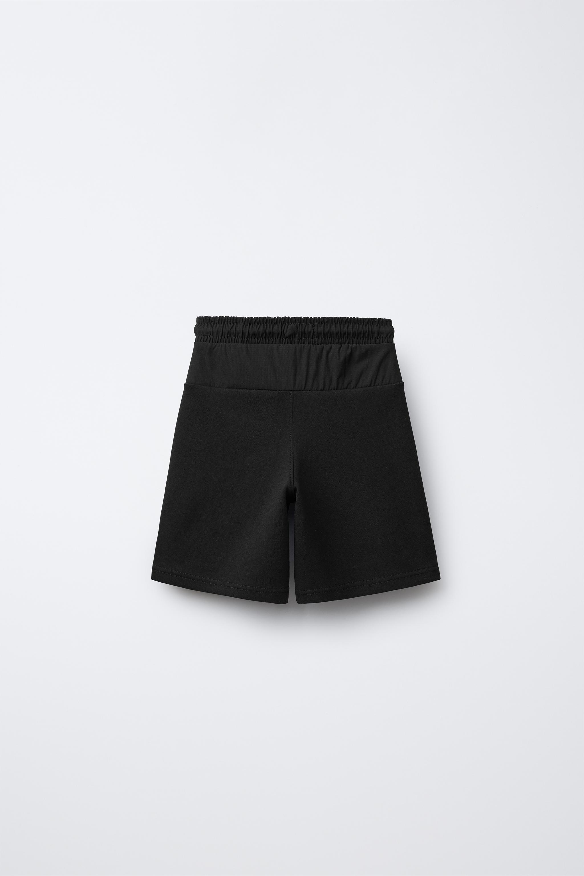 ATHLETIC COLORBLOCK SHORTS - Black | ZARA United States