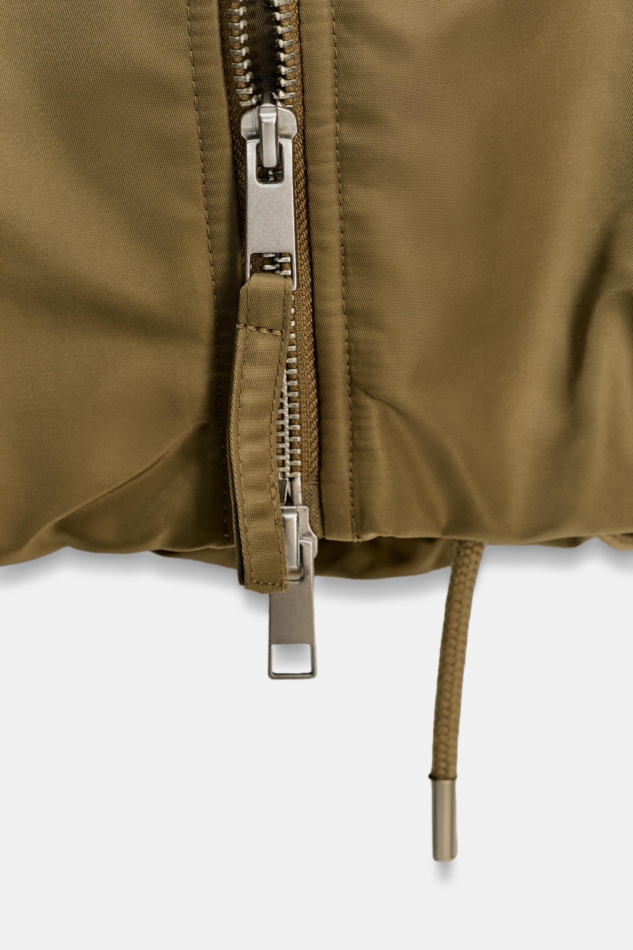 ZW COLLECTION FAUX FUR COLLAR BOMBER JACKET