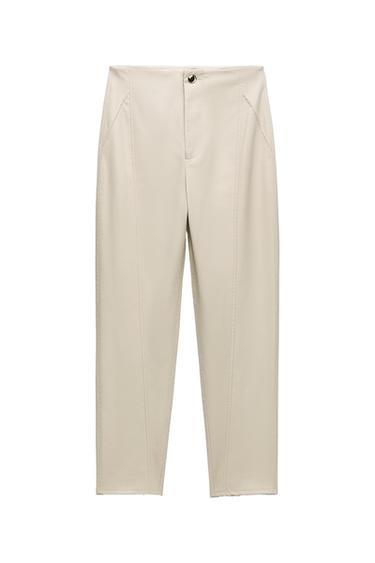 FAUX LEATHER TROUSERS