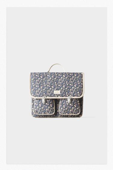Zara FLORAL SCHOOL SATCHEL - Blue