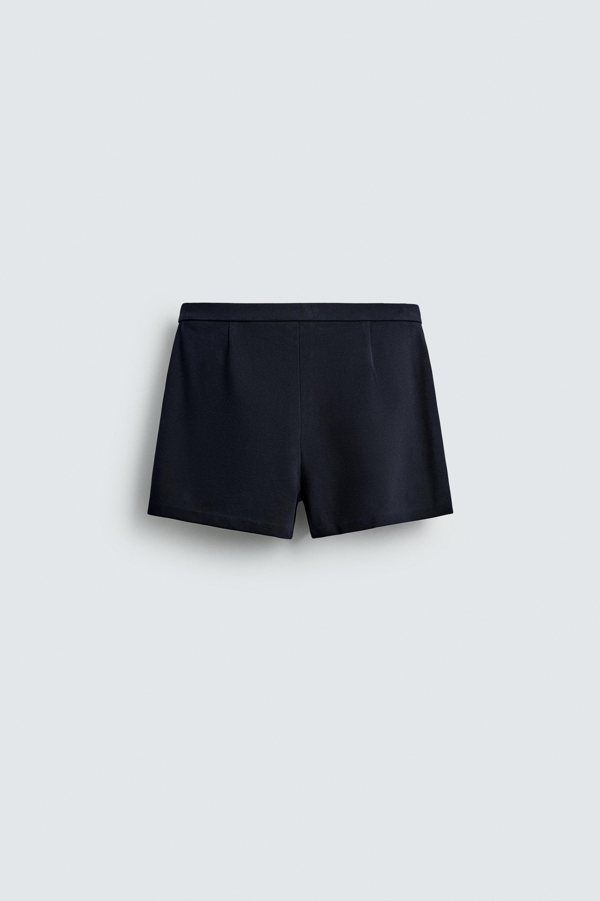 RETRO PIQUÉ SHORTS - Navy blue | ZARA United States