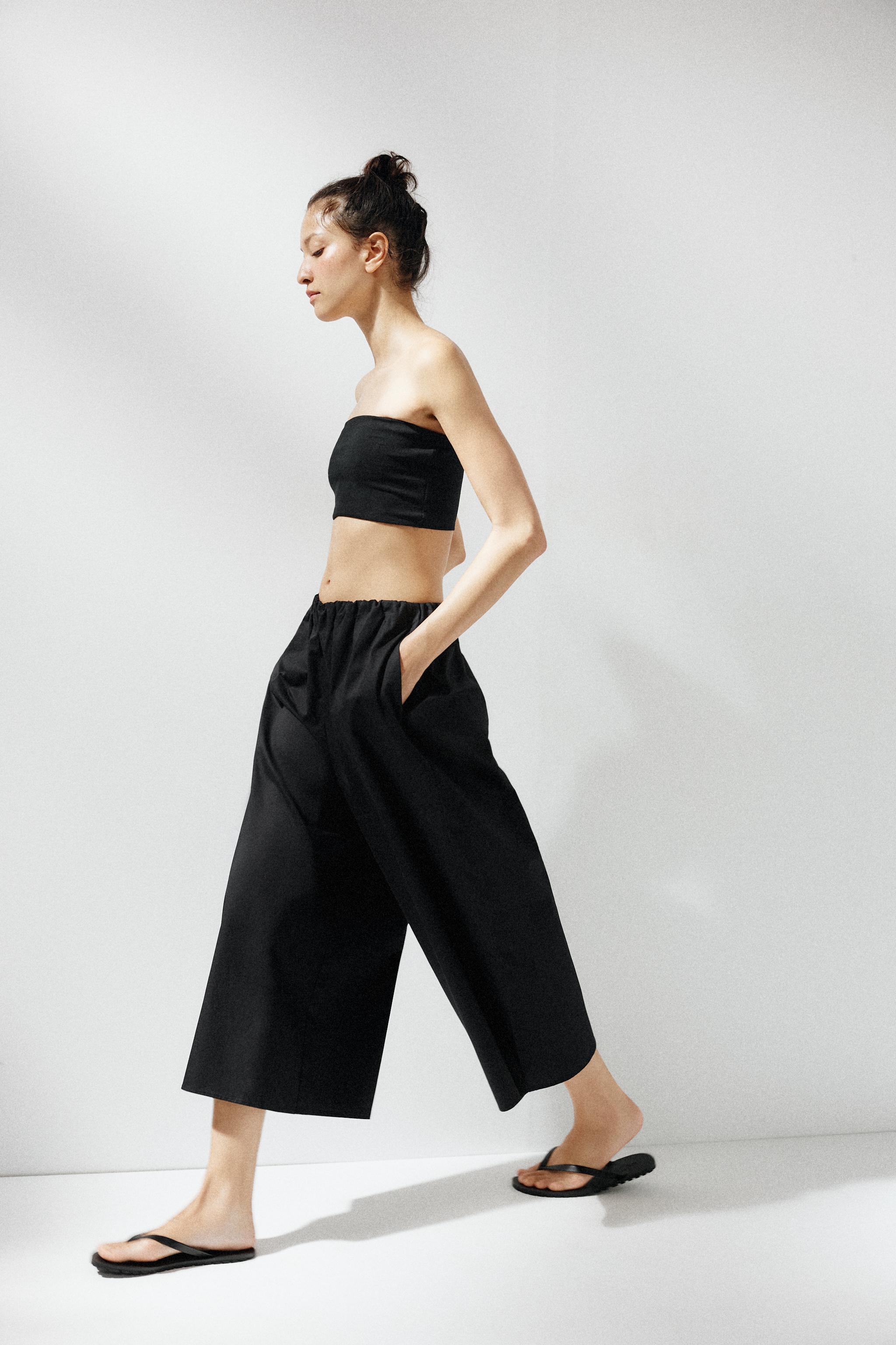 ☆ドイツ発*ZARA*新作*ペーパーバックハイウエストパンツ/CL☆ ZARA - ZARA ハイウエスト バギー ペーパーバッグ デニムパンツ