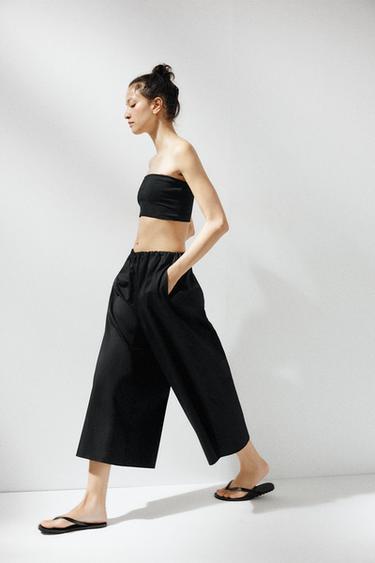 PANTALONI CULOTTE - Nero di Zara