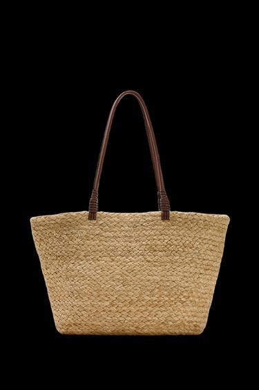 JUTE TOTE BAG - Light beige by Zara - Image 0