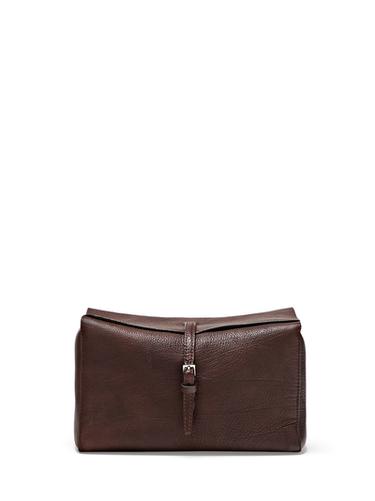 Neceser de viaje piel napa - Chocolate de Zara - Imagen 0