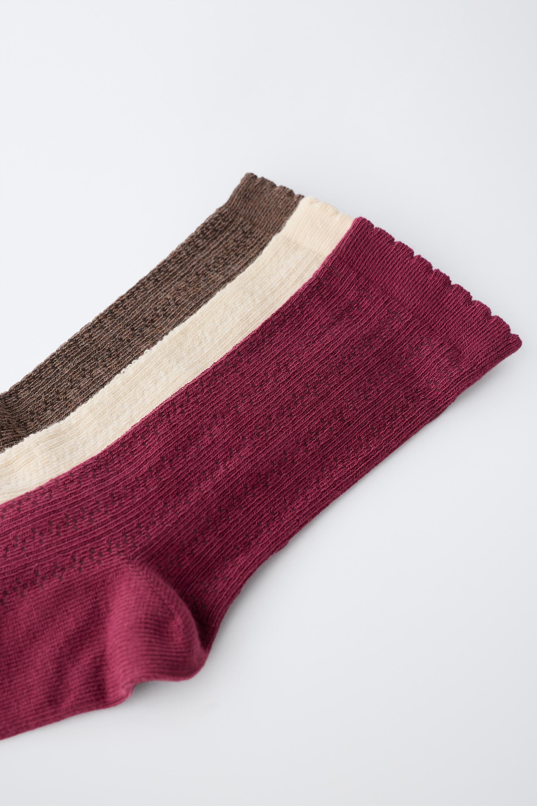 3-PACK OF RIBBED MID-LENGTH SOCKS