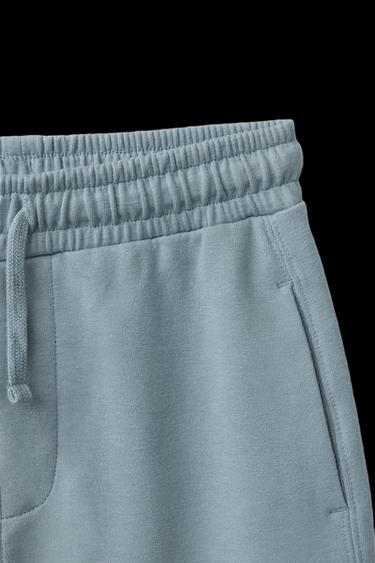 SET T-SHIRT UND BERMUDAS AUS INTERLOCK - Blau verwaschen von Zara