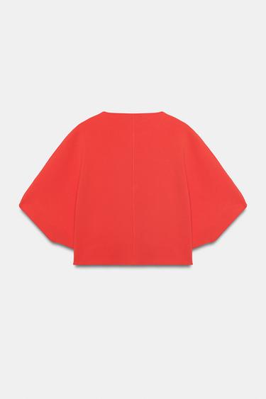 TOP COURT EN MAILLE - Corail rouge de Zara - Image 9
