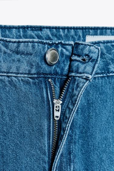 JEAN Z1975 WIDE LEG TAILLE NORMALE PLIS - Bleu moyen de Zara - Image 6