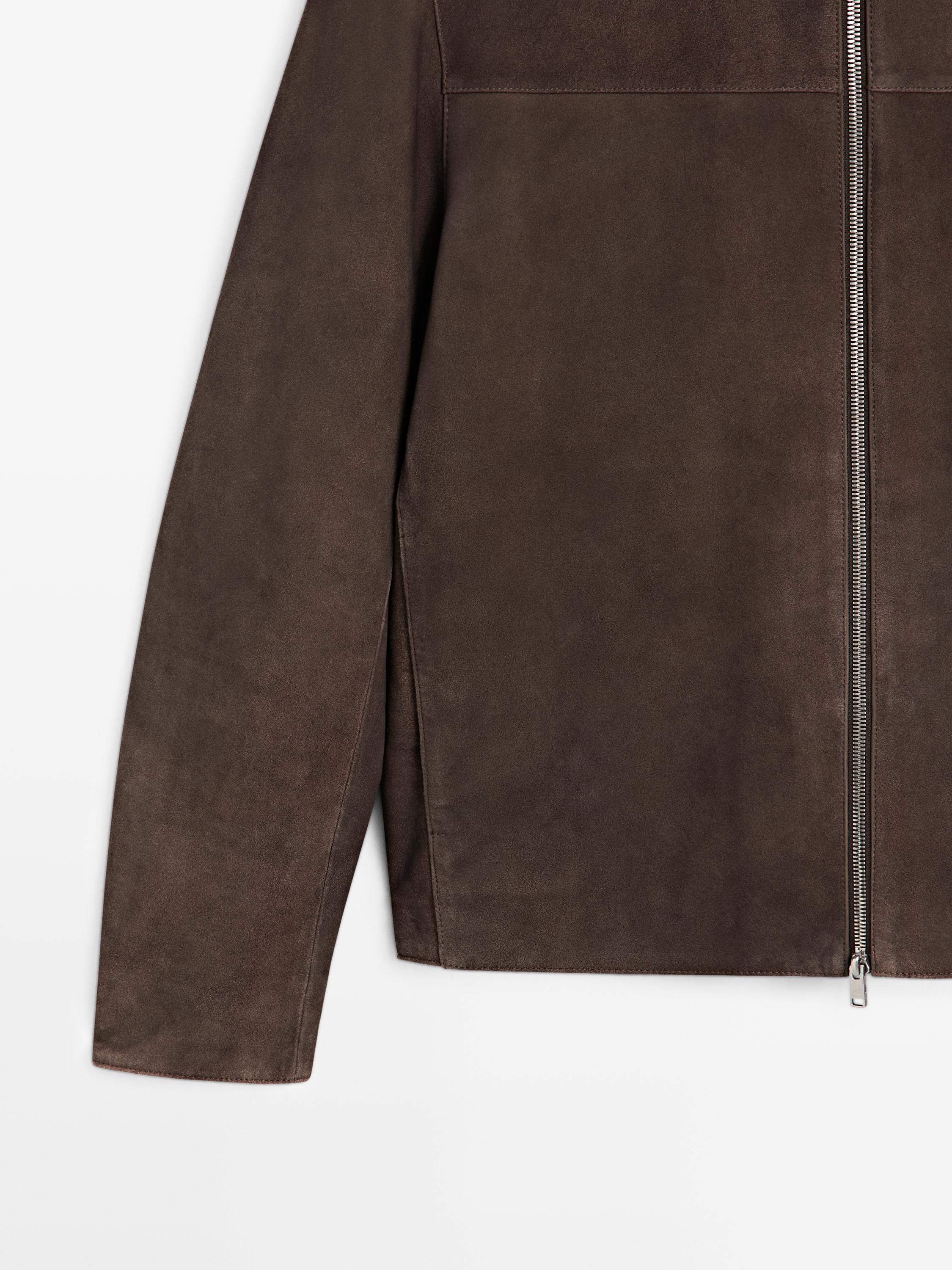 Suede leather jacket