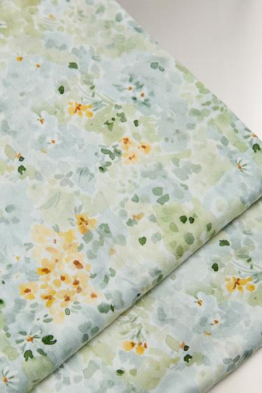 DRAP DE DESSUS FLORAL - Vert de Zara - Image 4