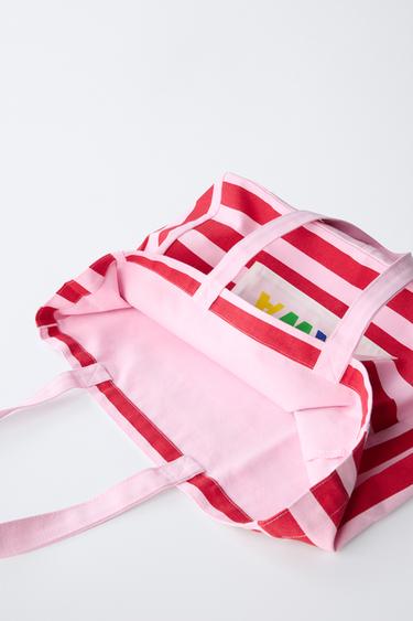 SAC EN TISSU À RAYURES CASA LAWA © Z ZARA KIDS - Rose de Zara - Image 3