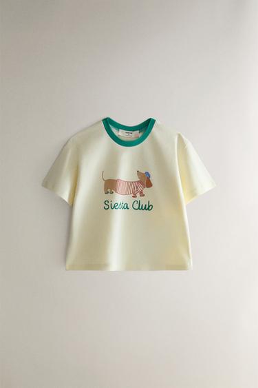 PYJAMA ENFANT CHIEN - Écru / Vert de Zara - Image 1