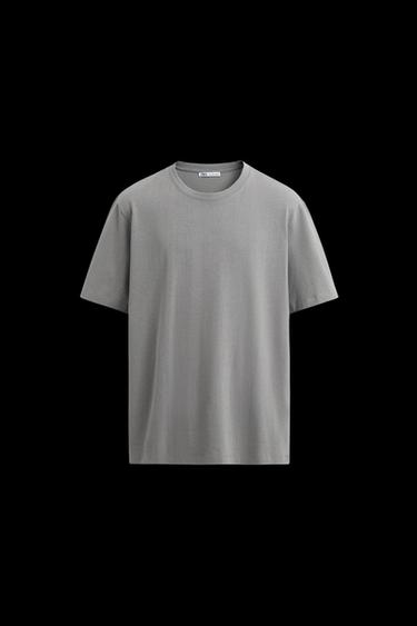 Zara BASIC MEDIUM WEIGHT T-SHIRT - Light gray - Image 0