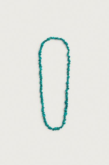 COLLARET PEDRES AARON LEVINE X ZARA - Blau / verd de Zara