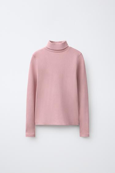 CAMISETA CANALÉ CUELLO VUELTO - Rosa de Zara - Imagen 0