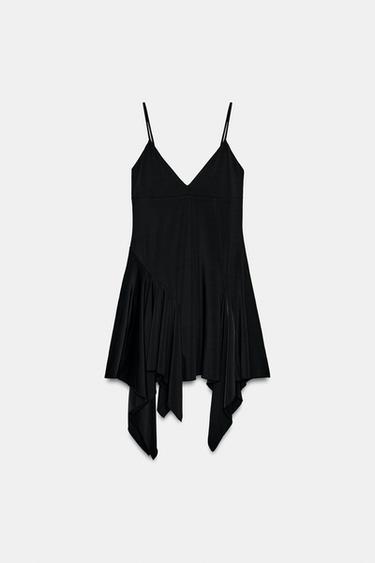 ASYMMETRIC STRAPPY DRESS - Black by Zara