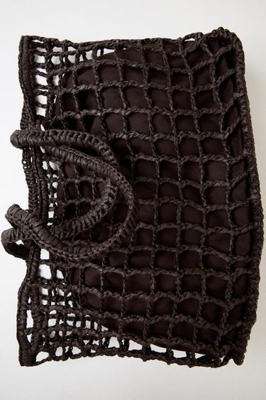 BRAIDED MINI  TOTE BAG - Brown by Zara