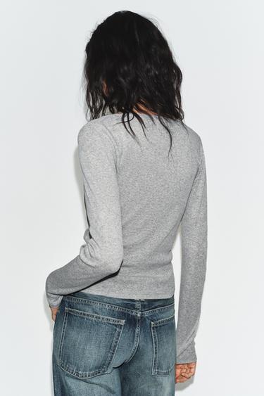 レーストップコントラストジャケットグレーマールZaraのレーストップコントラストジャケット - グレーマール 