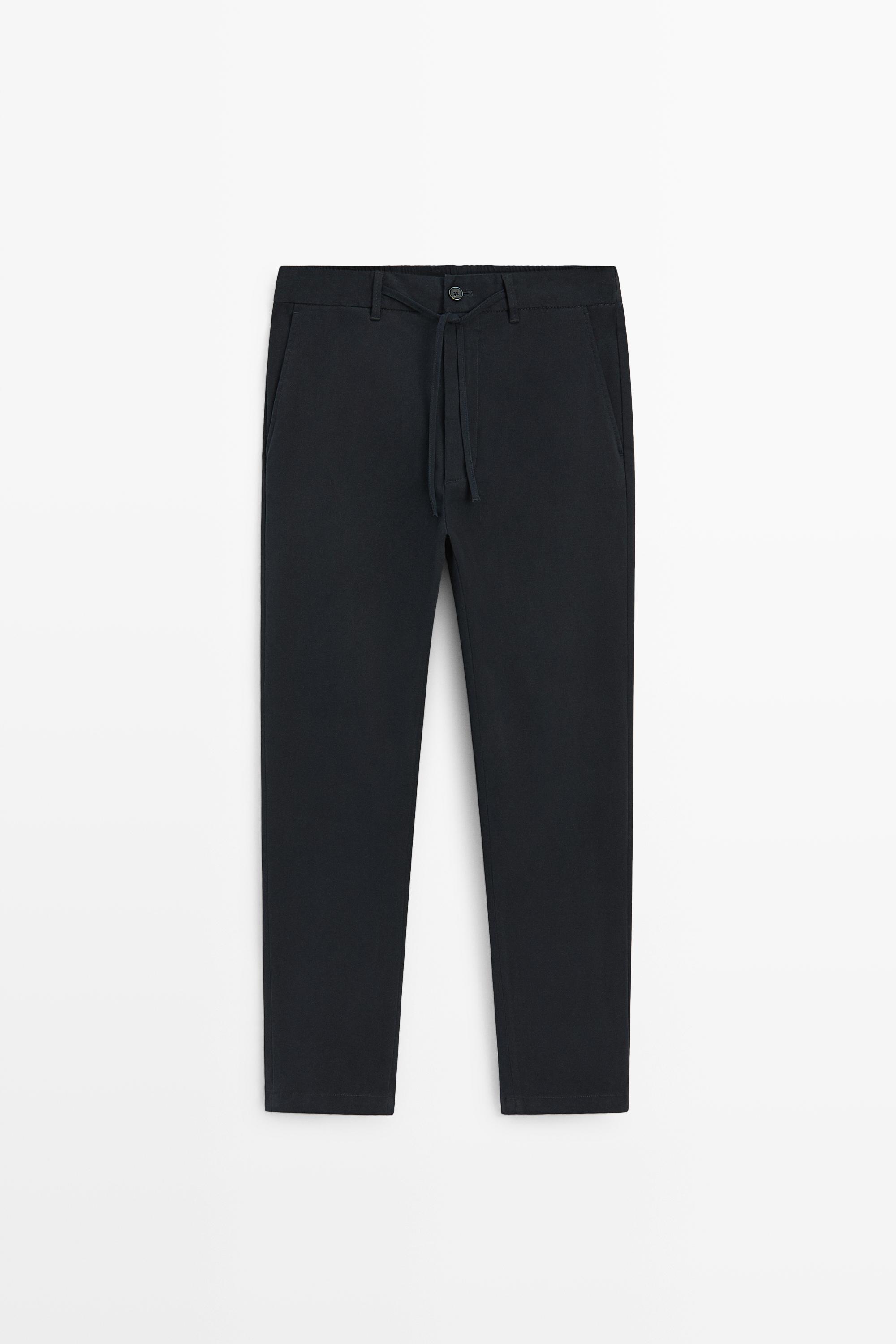 Jogger fit pants - Navy blue | ZARA United States