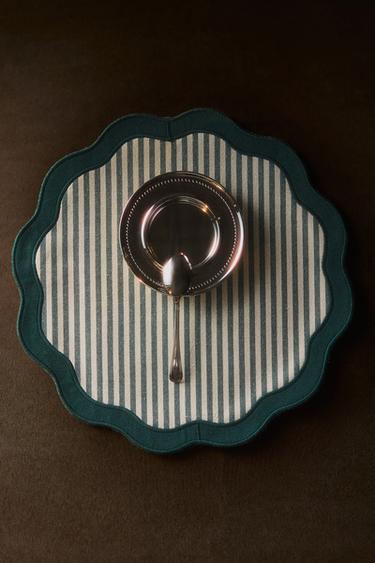STRIPED CHRISTMAS PLACEMAT (PACK OF 2) — Green 1