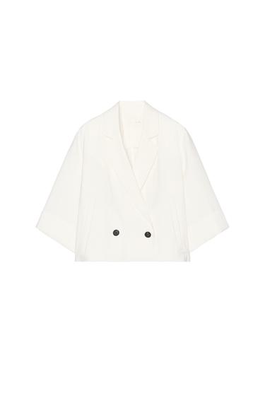 CROPPED DOUBLE-BREASTED BLAZER