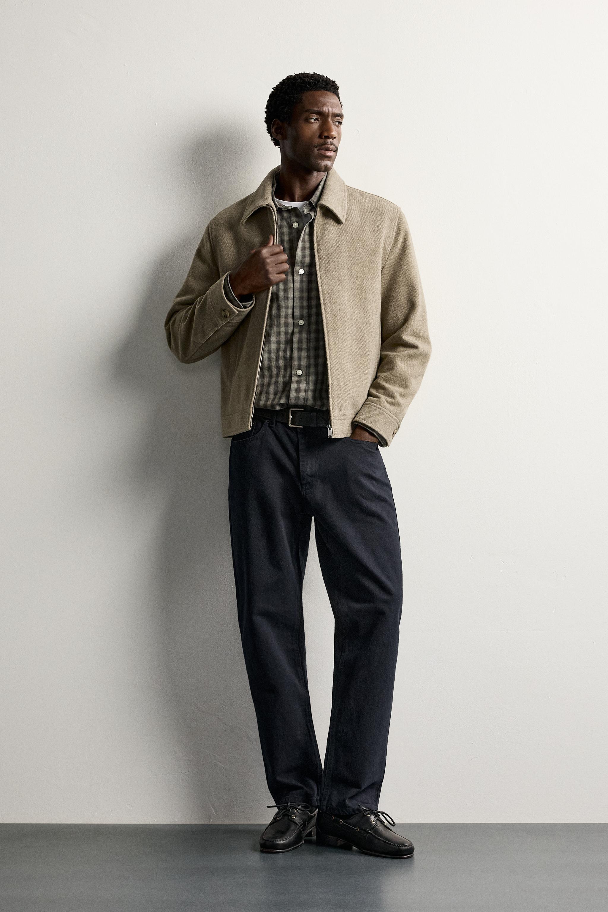 TEXTURED REGULAR FIT JACKET
