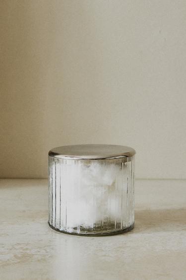 POT DE SALLE DE BAIN VERRE RELIEF ET MÉTAL - Transparent de Zara - Image 4