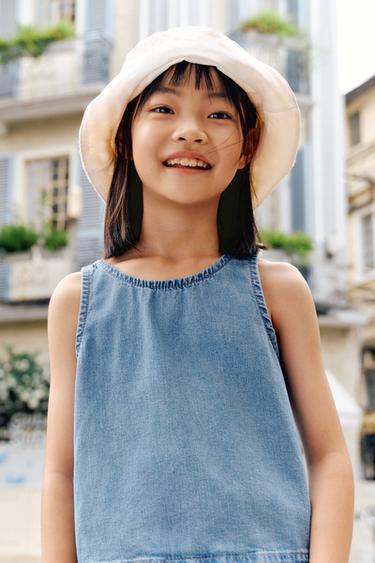 Zara 鉤編牛仔上衣 - 藍色