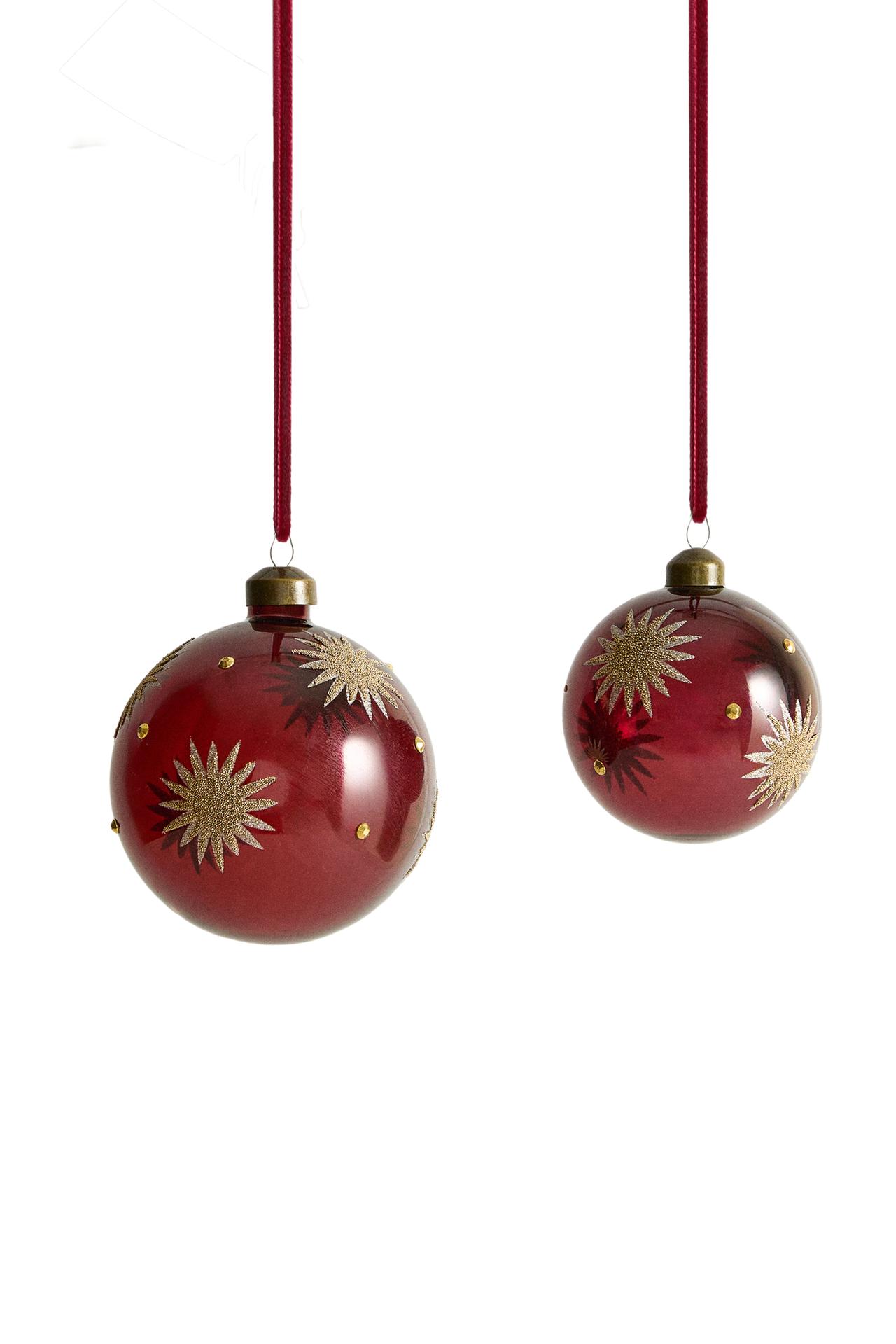 STAR GLASS CHRISTMAS TREE ORNAMENT