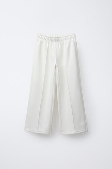 SPORTY WIDE-LEG TROUSERS - Ecru by Zara - Image 0