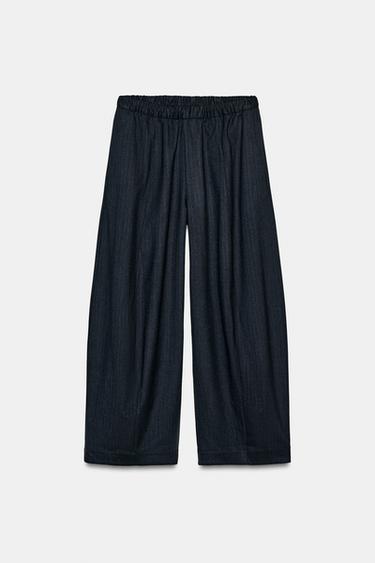 ШТАНИ ZW COLLECTION WIDE-LEG - Темно-сірий Zara