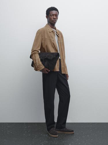 Pantalón jogger fit 100% algodón - Marino de Zara - Imagen 0