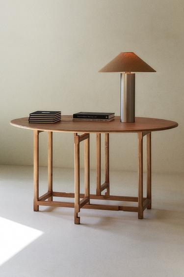 FOLDABLE OVAL TABLE - Light beige by Zara