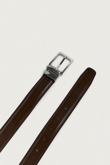 CEINTURE RÉVERSIBLE EN CUIR - Noir de Zara - Image 5
