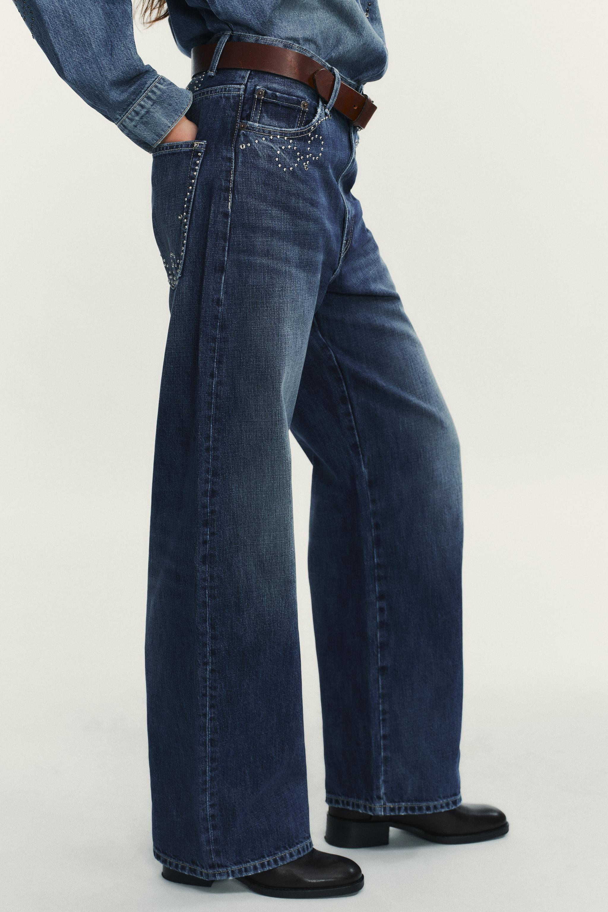 JEANS TRF CLOUS MÉTALLIQUES