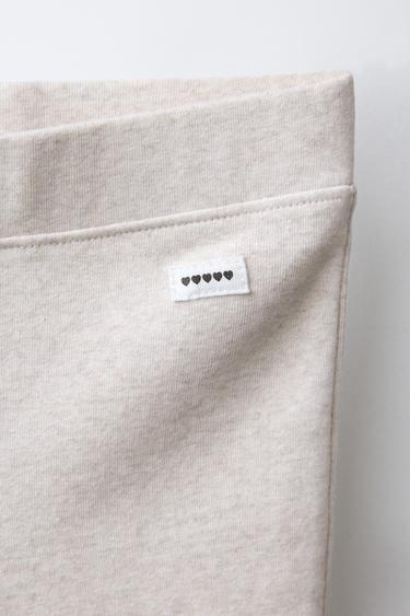 LEGGING FLARE INTERLOCK À ÉTIQUETTE - Sable / Chiné de Zara - Image 2