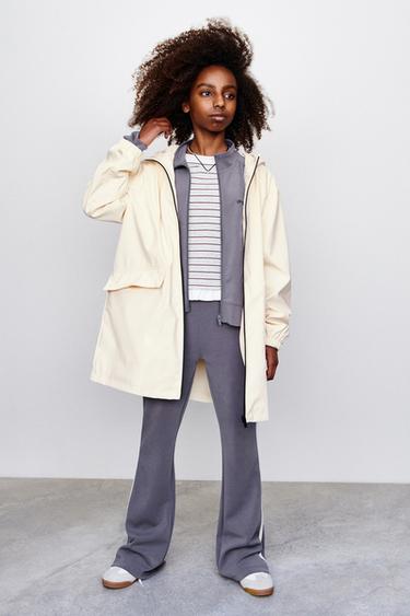 FLARE TROUSERS WITH CONTRAST STRIPES MODAL BLEND - Grey by Zara