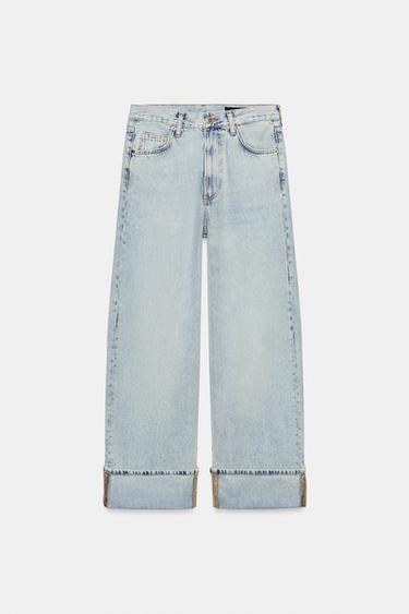 JEANS ZW COLLECTION BAGGY TIRO MEDIO - Azul claro de Zara