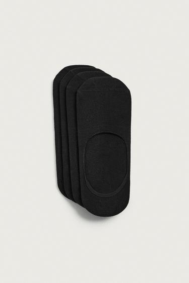 Zara PACK OF 4 INVISIBLE SOCKS - Black