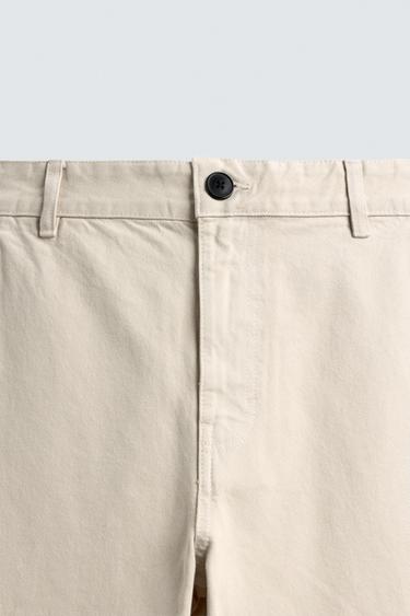 PANTALON CHINO STRAIGHT FIT - Écru de Zara - Image 7