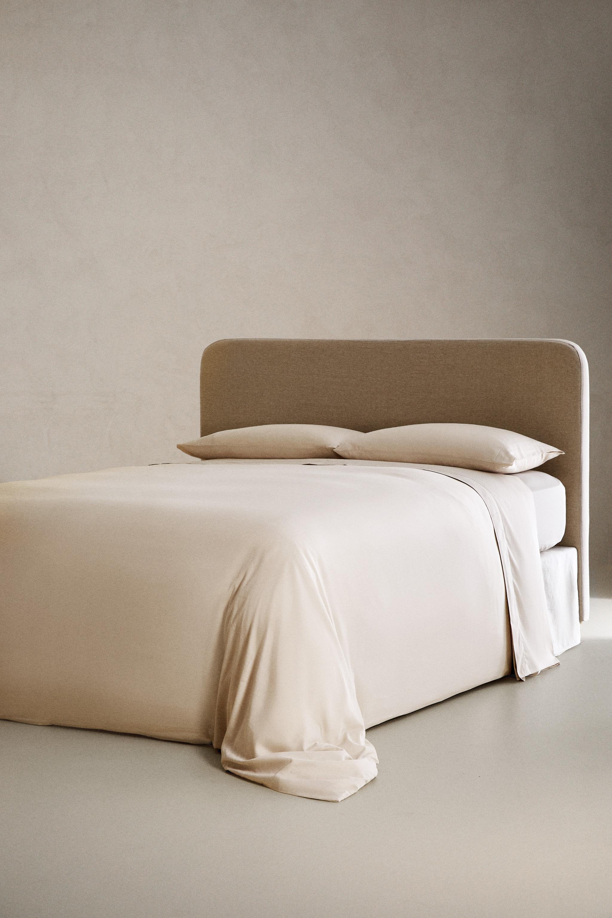 SATEEN DUVET COVER (300 THREAD COUNT) — Beige