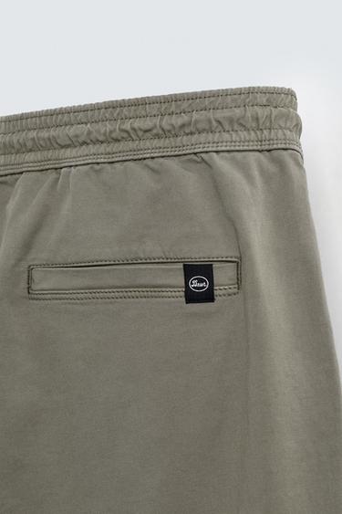 PANTALON STYLE JOGGING SLIM FIT - Kaki clair de Zara - Image 9