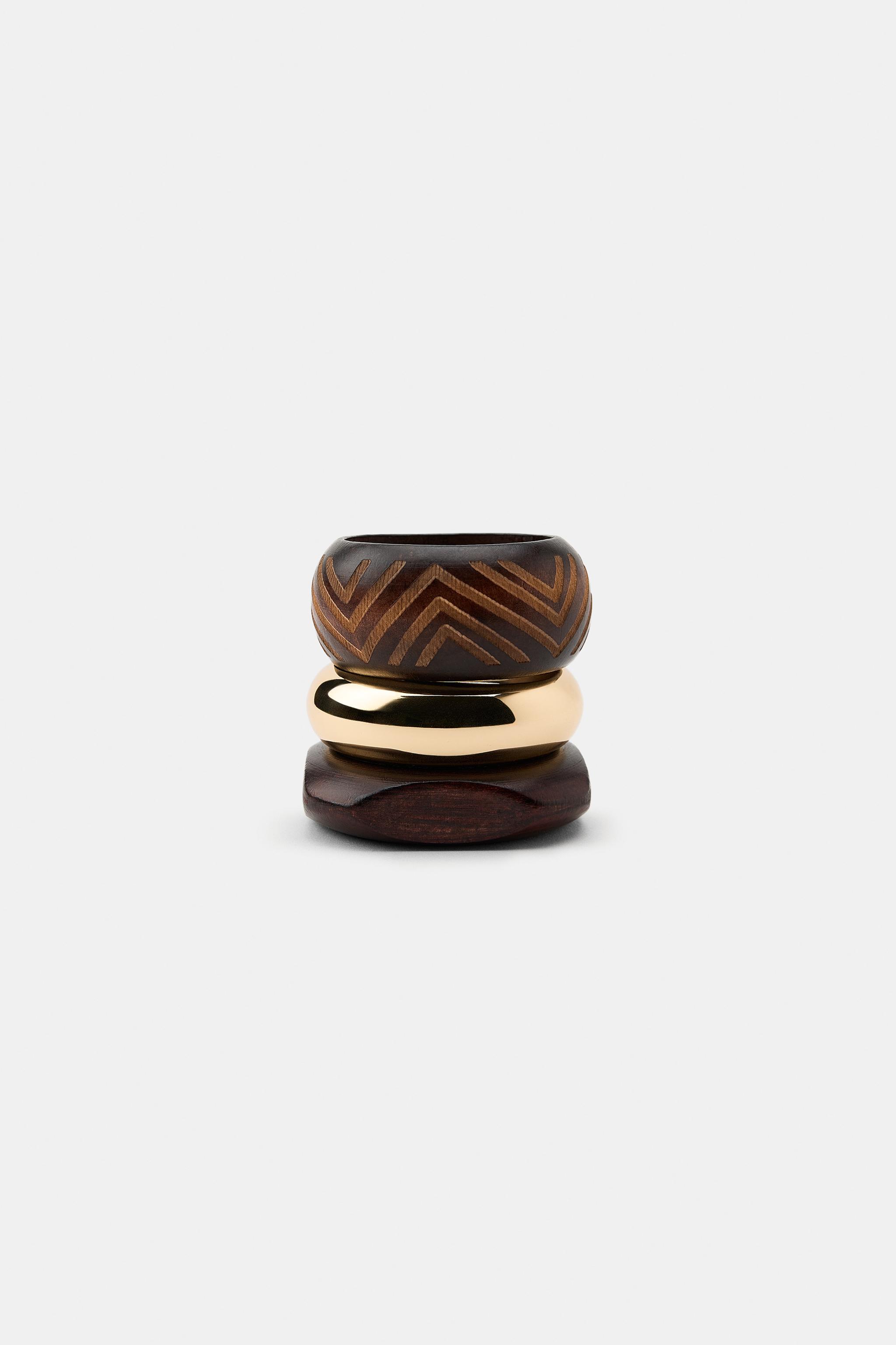 LOT DE 3 BRACELETS MÉTAL ET BOIS